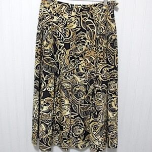 VTG Pleated Silk Skirt by Geiger, Size 38